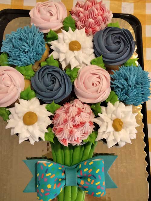 Cupcake flower bouquet